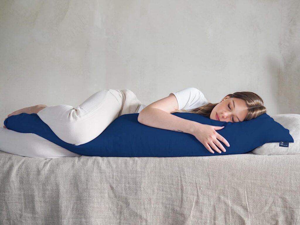 Wood White long pregnancy pillow